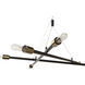 Kylo 6 Light 37.75 inch Black / Brass Chandelier Ceiling Light